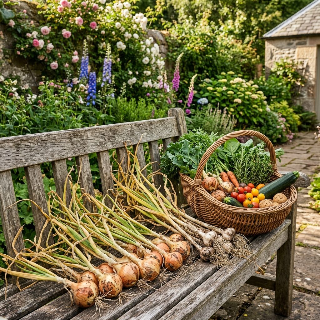 A Scottish vegetable garden in August