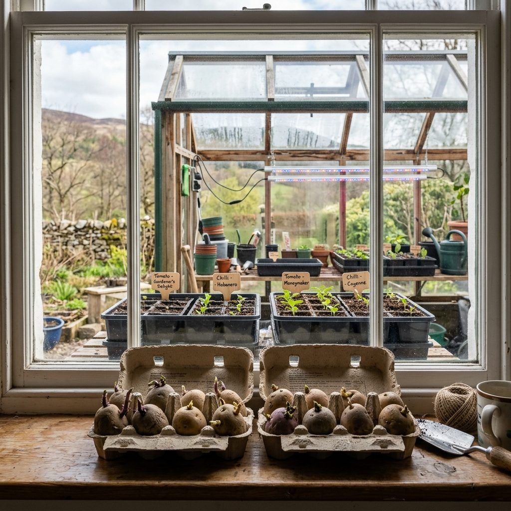 A Scottish vegetable garden in February