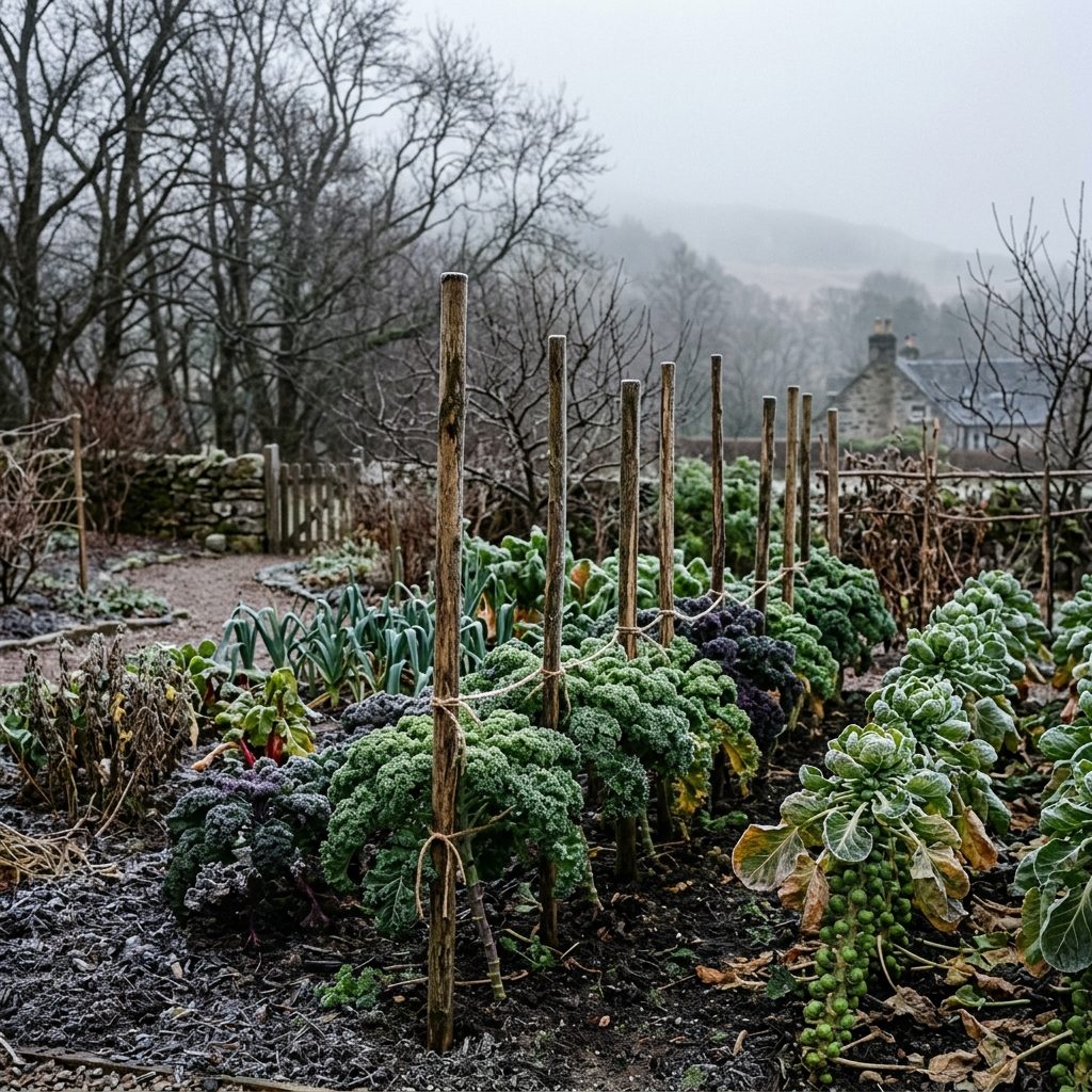 A Scottish vegetable garden in November